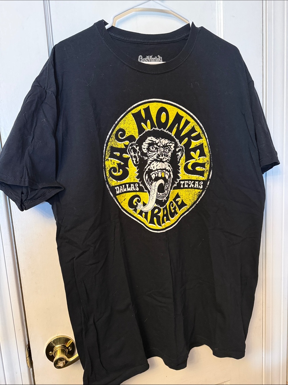 Gas Monkey Black Graphic Tee with Yellow Accent